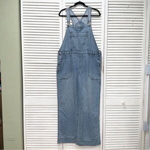 Universal Thread Light Wash Wide Leg Overalls